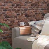 brick wallpaper brown - industrial wallpaper brick wall - fleece wallpaper stone optic 