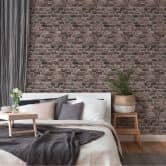Backsteintapete Grau Braun Beige - Vliestapete Steinoptik - Industrial Tapete 