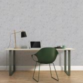 Strukturtapete Grau Silber - Metallic-Effekt Design Vliestapete  