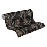 Daniel Hechter Vliestapete Blumentapete floral schwarz, grau, braun 