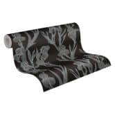 Daniel Hechter Papier peint floral Noir, Gris, Blanc  
