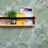 jungle wallpaper green white - non-woven wallpaper floral with leaves 