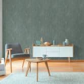 Botanisch behang grasmotief groen wit - natuurmotief op structuurvliesbehang 