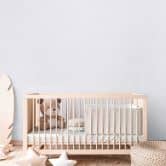 Kids room wallpaper light grey - plain non-woven wallpaper  