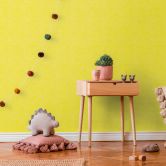 Unitapete Kinderzimmer Gelb - Einfarbige Tapete  
