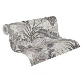 Livingwalls Metropolitan Stories 2 Nala - Cape Town Papier peint floral jungle, Gris, Blanc,  
