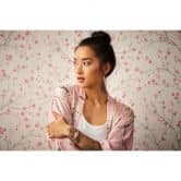 Livingwalls Metropolitan Stories 2 Mio - Tokio Papier peint floral, Marron, Rosa, Blanc 
