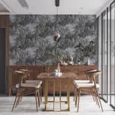 Livingwalls Dschungeltapete My Home My Spa Vliestapete Natural Cosy Home tropisch grau, dunkelgrau 