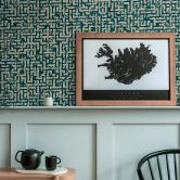 Livingwalls Ethnotapete My Home My Spa Vliestapete Study Libary Home ozeanblau, gold, silber 