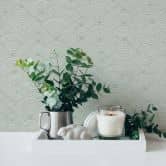Papier peint gris vagues design - papier peint intissé moderne gris clair salon 