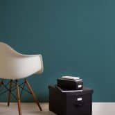 wallpaper petrol blue - plain non-woven wallpaper bedroom 