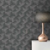 3D Tapete Nachhaltig - Vliestapete Grafisch von A.S. Création Schwarz Grau 385064 