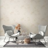 Tapete Floral - Vliestapete Blätter PVC-Frei von A.S. Création Beige Weiß Natur 386633 