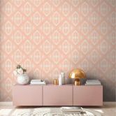 Ikke-vævet tapet retrostil beige creme - tapet med abstrakt mønster - vintage tapet 