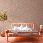 papier peint maison de campagne beige - papier peint molletonné salon - papier peint floral chambre salle à manger 