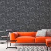 Steintapete Grau Schwarz - Steinoptik Tapete - Vliestapete Küche Esszimmer 
