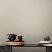 Unitapete mit Textil-Optik Beige – Einfarbige Tapete strukturiert – Vliestapete 