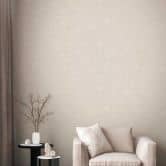 Florale Vliestapete mit Prägung Beige – Struktur-Tapete mit Blütenmuster  