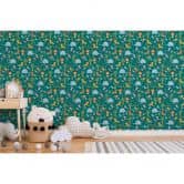 A.S. Création Kinderzimmertapete Little Love Vliestapete mit niedlichen Tieren grün, gelb, blau, braun, weiß 