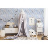 A.S. Création Kinderzimmertapete Little Love Vliestapete mit niedlichen Bären blau, grau, weiß 