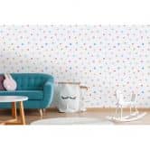 Fascinating dinosaur nursery wallpaper: watercolour look in colourful and beige - Made in Germany 