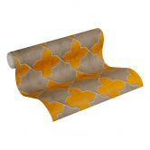 Livingwalls Papier peint intissé New Walls Finca Home motif carrelage jaune, beige, crème 
