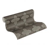 Livingwalls Papier peint intissé New Walls Finca Home motif carrelage gris, noir 