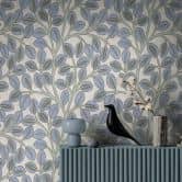 Tapete Vlies botanisch - dezentes Blätterdesign in Taupe & Steingrau 