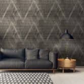 Mustertapete Schwarz geometrisch Vliestapete grafisch Design Tapete Schlafzimmer 