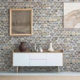 3D Tapete Steinoptik Vliestapete Grau Braun Steintapete modern Wohnzimmer Küche 