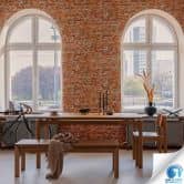 Brick wallpaper brick look red gray - industrial non-woven wallpaper - wallpapering without paste 