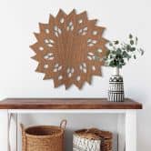 Holzkunst Mahagoni - Mandala Sonne 02 