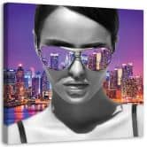 Leinwandbild, Pop Art Frau in New York 