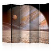 Paravent, Raumteiler freistehend, Trennwand - A small and a big planet II, 5-teilig - einseitig bedruckt - 225x172 cm 