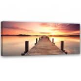 Leinwandbild, Sonnenuntergang Brücke 