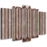Leinwandbild 5 teilig, Buntes 3D -Fenster 
