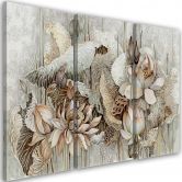 Leinwandbild 3 teilig, Saint Lotos Blumen 