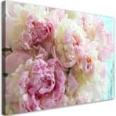 Leinwandbild, Rosa Pfingstrosenblumen 