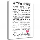 Leinwandbild, In diesem Haus Typografie 