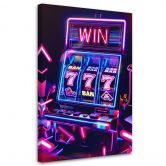 Canvas Schilderij, Neon gokkast 