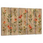 Leinwandbild 5 teilig, Lilia gelbe Blume 