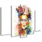 Leinwandbild 5 teilig, Frida Kahlo 