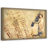 Tableau sur toile, Femme nue avec foulard 