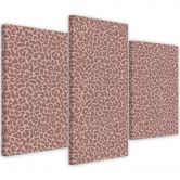 3 stykke lærredsprint, Leopard Leopard Pels Patches Mønster 