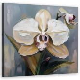 Leinwandbild Gemalte Orchidee Blume 