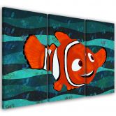 Leinwandbild 3-teilig, Fisch 