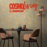 COSMOPOLITAN Tapete Dschungeloptik Blau Gold - natürliche Botanic Vliestapete 