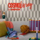 COSMOPOLITAN 3D behang grijs met metallic effect - zilverwit Vliesbehang 