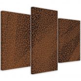 Leinwandbild 3 teilig, Leopard Leopard Pelfpatches Muster 