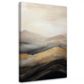 Canvasbillede, Beige boho-bjerge 